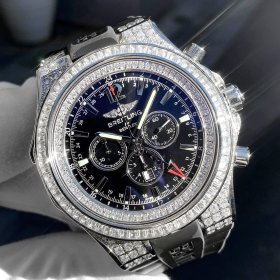 時計アフターダイヤ | ブライトリング ベントレー GMT フルダイヤモンド カスタム 完成☆