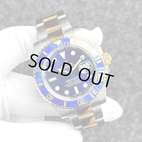 Rolex Submariner Date 40mm 18k Yellow Gold Steel Blue Oyster Bracelet 116613LB Random 2019 Year