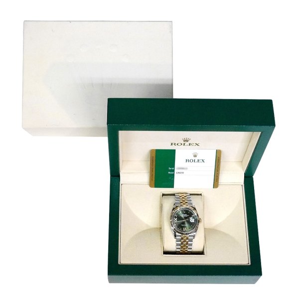 画像8: Rolex Datejust 36 Olive Green Dial VI & IX Diamond Index 126233 Jubilee Bracelet Yellow Gold / SS