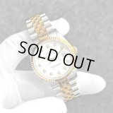 【極美品 / 付属完備 / フルセット】ROLEX ロレックス デイトジャスト 10Pダイヤ 白文字盤 コンビ 16233G P番 2000年頃製 | 240222