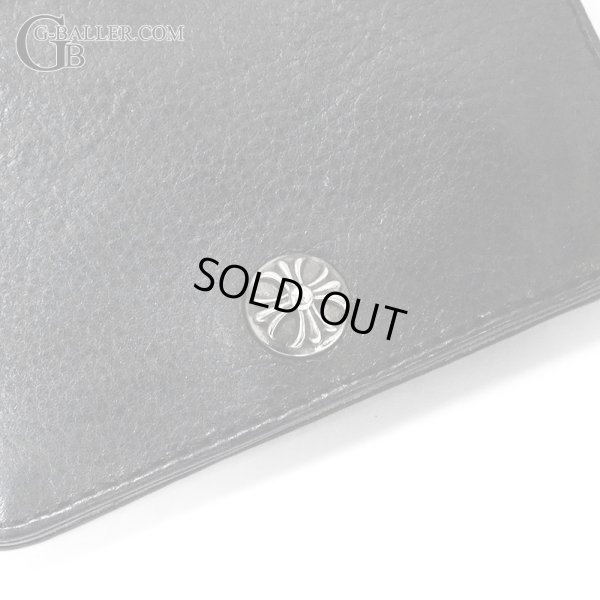 画像3: 【極美品】CHROME HEARTS クロムハーツ 1スナップ クロスボタン ウォレット ヘビーレザー ブラック | 241014