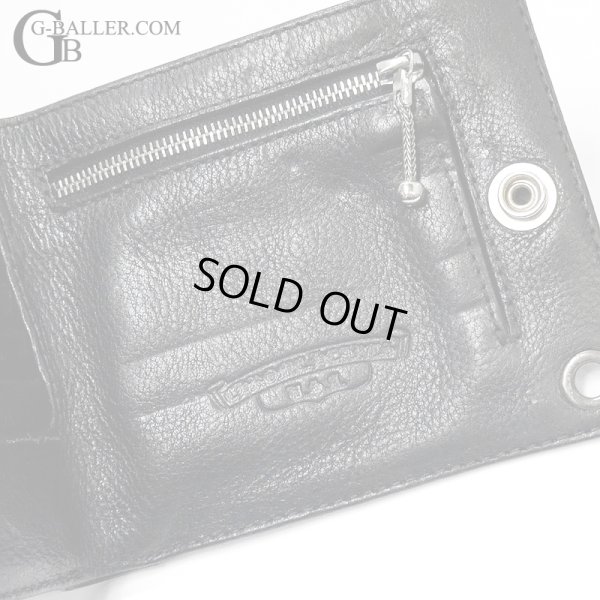 画像5: 【極美品】CHROME HEARTS クロムハーツ 1スナップ クロスボタン ウォレット ヘビーレザー ブラック | 241014