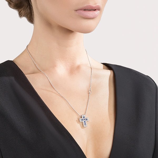 画像3: 【新品】DAMIANI ダミアーニ ベルエポック ダイヤモンド サファイア ネックレス S ホワイトゴールド 20073461