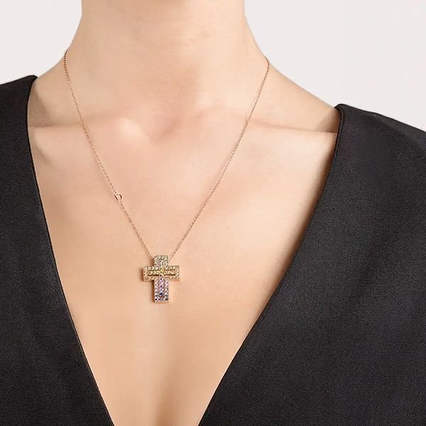 画像4: 【新品/アニバーサリーモデル】DAMIANI ダミアーニ ベルエポック ダイヤネックレス レインボー マルチカラー サファイア 18KPG 20084310