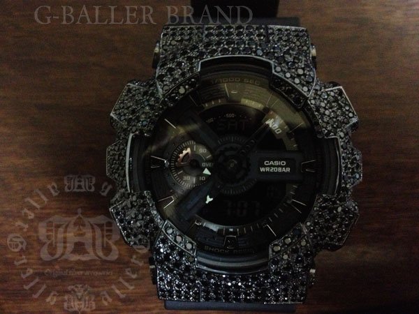 画像2: GA110-ブラック　Diamond　本体付き！　カスタム　ベゼル，時計セット販売