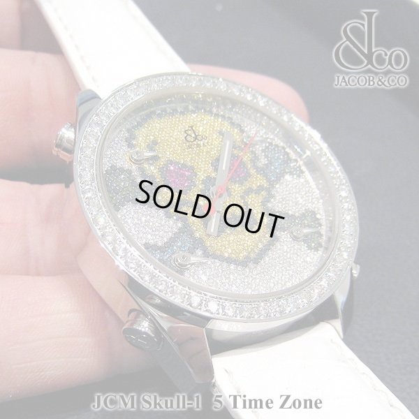 画像2: 【正規品】　ジェイコブ　腕時計　スカル　JCM-SKULL-１　ファイブタイムゾーン　40ｍｍ　ダイヤ