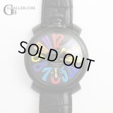 【未使用品】 ガガミラノ マヌアーレ 48mm ブラックPVD カーボン マルチカラー 5012.03S GaGa milano 正規品
