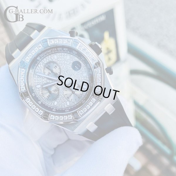 画像10: オーデマピゲ ロイヤルオーク オフショア クロノ パヴェダイヤ 付属完備品