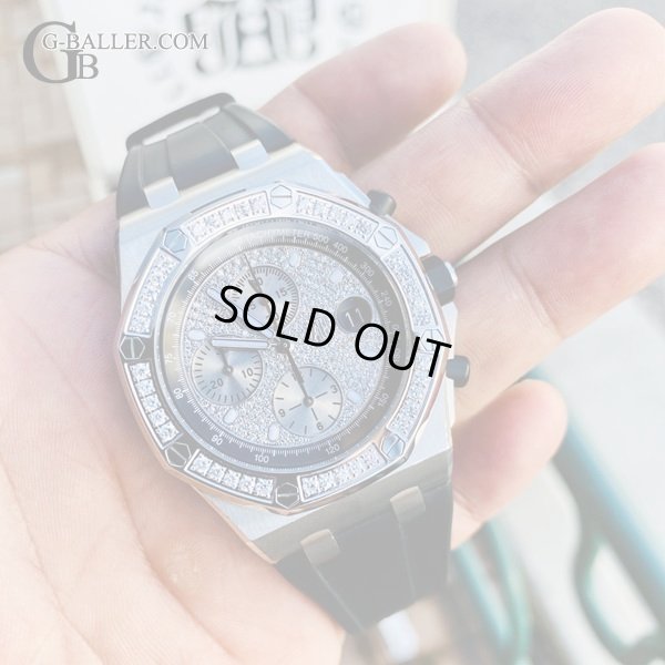 画像9: オーデマピゲ ロイヤルオーク オフショア クロノ パヴェダイヤ 付属完備品