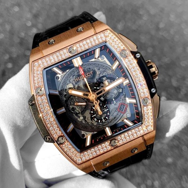 画像6: HUBLOT ウブロ スピリット オブ ビッグバン キングゴールド アフターダイヤベゼル 601.OM.0183.LR