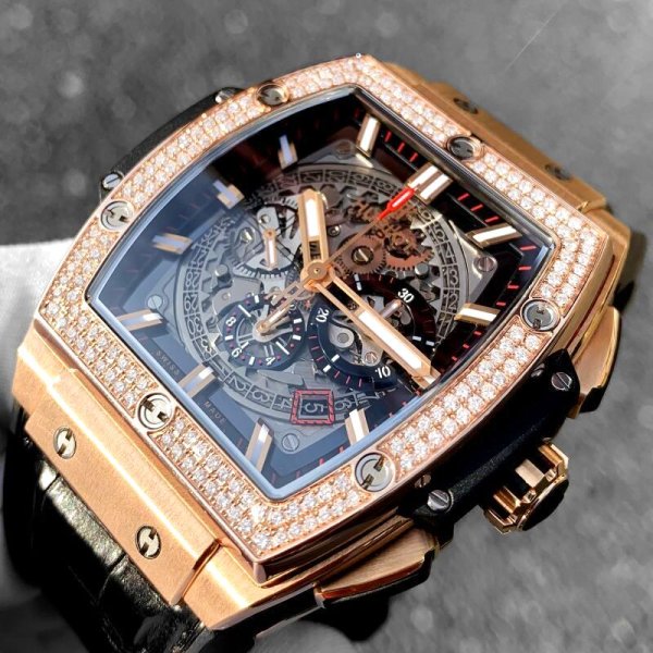 画像7: HUBLOT ウブロ スピリット オブ ビッグバン キングゴールド アフターダイヤベゼル 601.OM.0183.LR
