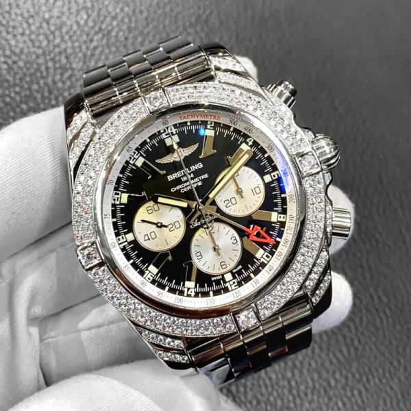 画像6: ブライトリングアフターダイヤベゼル クロノマット GMT 47mm AB0410/A041B69PA ブラック