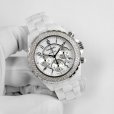 画像8: CHANEL J12 Chronograph 41mm Diamond Bezel White Ceramic Mens Watch
