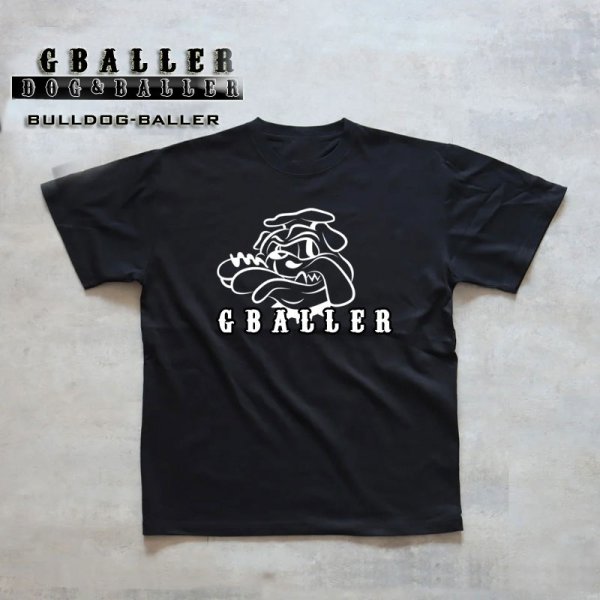 画像1: G-BALLER BULLDOG, Novelty T-shirts ジーボーラー ドッグ Tシャツ 