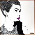 画像3: スワロフスキー アート "オードリーヘップバーン フルオーダー製作 Audrey Hepburn Swarovski Art Frame Order Made Custom  (3)