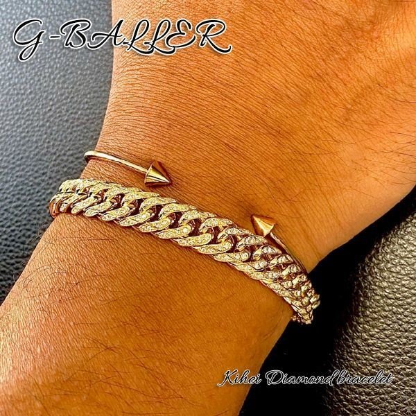 画像6: 【新品/在庫】K18 喜平ブレスレット ダイヤ 80g 6面ダブル 20.5cm
