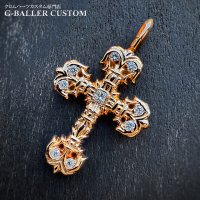 クロムハーツ 22K フィリグリークロス チャーム パヴェダイヤモンド アフターダイヤ