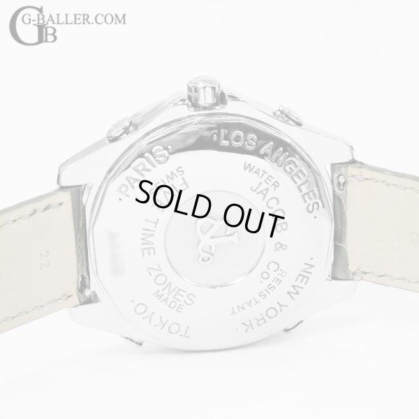 画像5: 【純正ダイヤ】JACOB&CO ジェイコブ ファイブタイムゾーン シェル盤 47mm クロコダイルレザー /230121