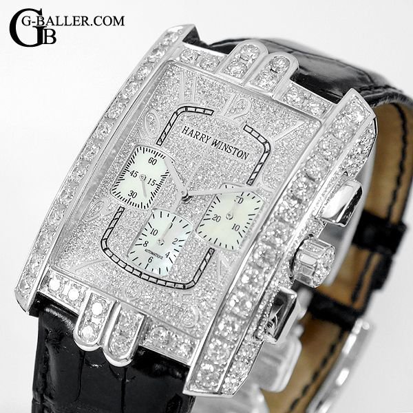 アヴェニューC クロノグラフ アフターダイヤ加工 全面ダイヤ