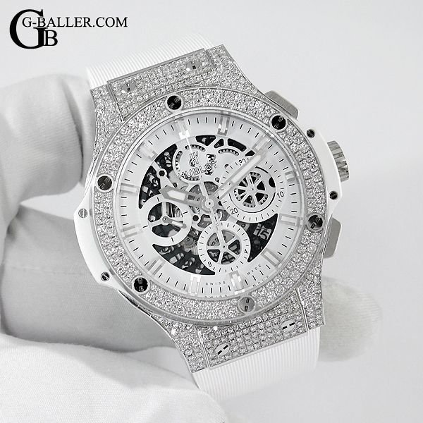 画像3: HUBLOTアエロバン パヴェダイヤ オールホワイト 日本限定モデル