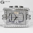 画像2: 【新品ベルト/純正BOX】HARRY WINSTON ハリーウィンストン アヴェニューC クロノグラフ WG パヴェダイヤ 白 アリゲーターストラップ (2)