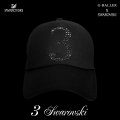 スワロフスキー キャップ 数字 3 G-BALLER ブランド オリジナル スワロCAP