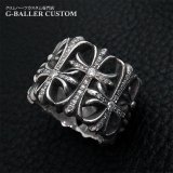 CHROME HEARTS CEMETERY CROSS RING DIAMOND CUSTOM 3 CROSS US9.5