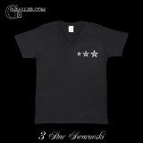 スワロフスキー Tシャツ ブランド 3スター Vネック