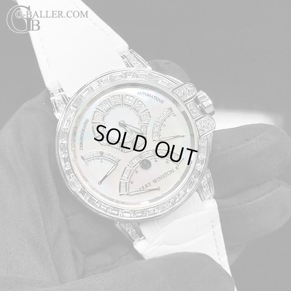 ハリーウィンストン オーシャンクロノ WG バゲットダイヤモンド