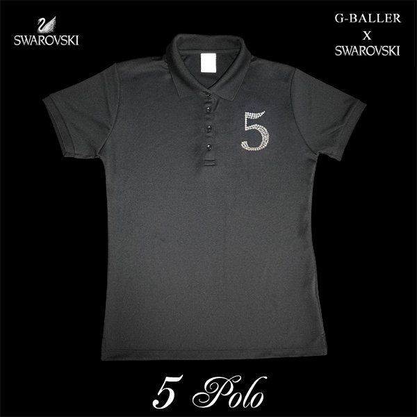 画像1: スワロフスキー　ポロシャツ　5　数字　レディース　オーダー　ナンバー　人気のナンバリングシリーズ　G-BALLER