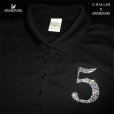画像2: スワロフスキー　ポロシャツ　5　数字　レディース　オーダー　ナンバー　人気のナンバリングシリーズ　G-BALLER (2)