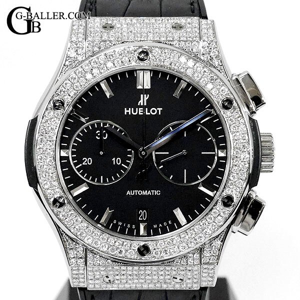 画像3: ウブロアフターダイヤ パヴェダイヤモンド クラシックフュージョン クロノグラフ チタニウム 521.NX.1171.LR