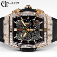 HUBLOT ウブロ スピリット オブ ビッグバン キングゴールド バゲットダイヤベゼル パヴェダイヤモンド 601.OM.0183.LR