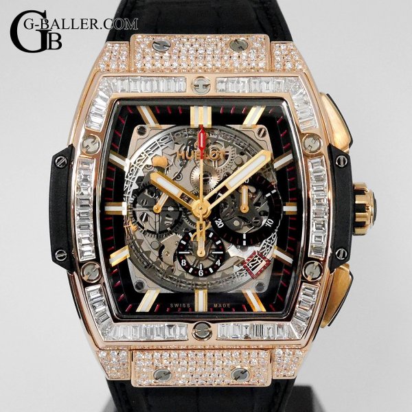画像2: HUBLOT ウブロ スピリット オブ ビッグバン キングゴールド バゲットダイヤベゼル パヴェダイヤモンド 601.OM.0183.LR