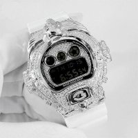 G-Shock Custom by G-BALLER | DW6900 Cross&Skull Rhodium Coating Diamond