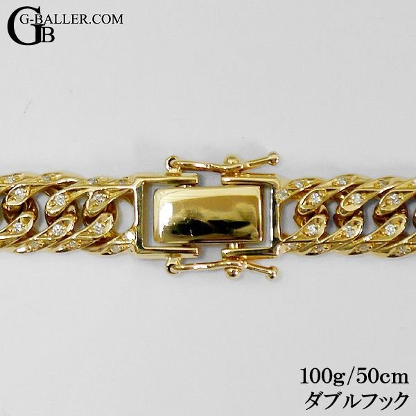 画像5: 【新品】K18 喜平ネックレス ダイヤ 100g 6面ダブル 60cm/50cm