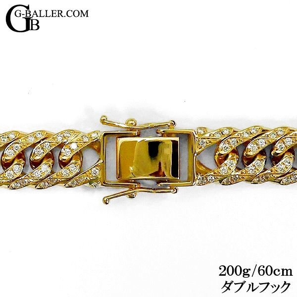 画像6: 【新品】K18 喜平ネックレス ダイヤ 200g 6面ダブル 60cm/50cm