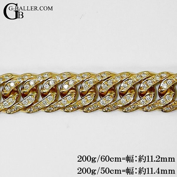 画像5: 【新品】K18 喜平ネックレス ダイヤ 200g 6面ダブル 60cm/50cm