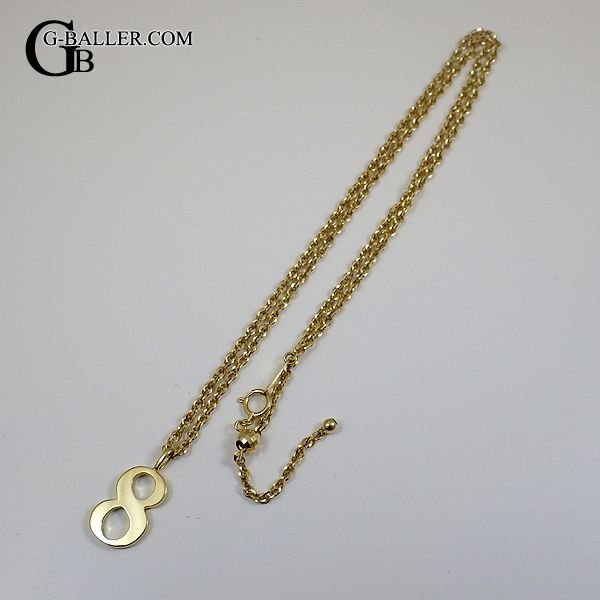 画像3: ナンバー K18 ネックレス 8 ペンダント トップ