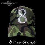 スワロフスキー キャップ ナンバー 8 カモフラ オーダー CAP
