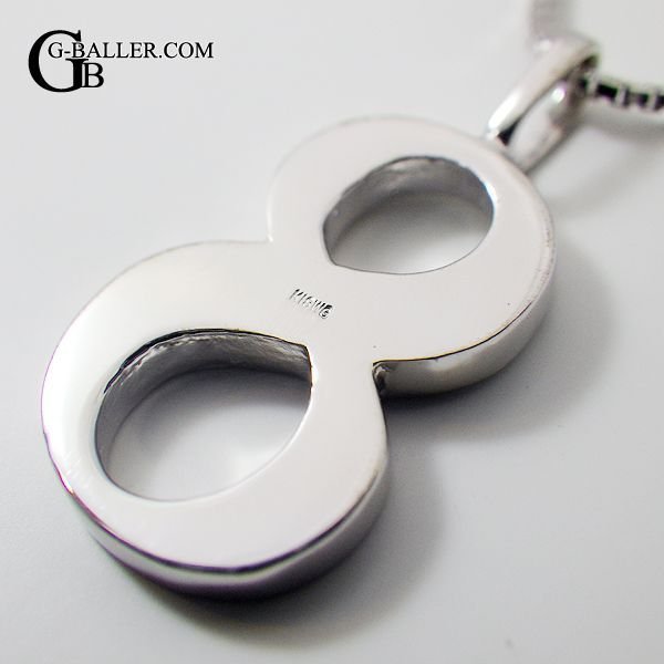 画像6: K18 ホワイトゴールド 数字 8 ナンバー ペンダント ダイヤ