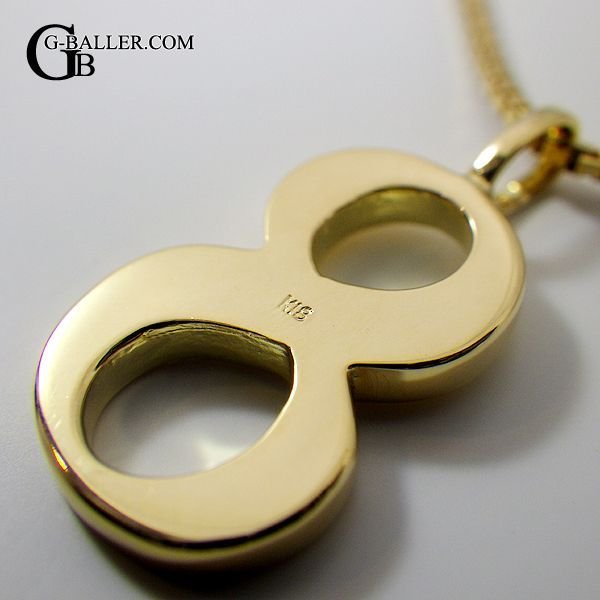 画像6: 18金 ネックレス ナンバー 8 数字 ペンダント ダイヤ