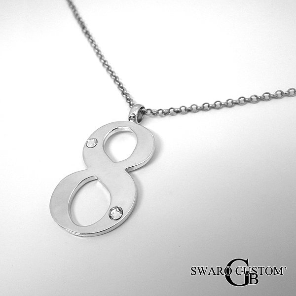 画像4: ナンバー ネックレス ブランド 8 ペンダント トップ