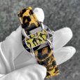 画像1: CHARRIOL Kuchts Rug Diamond Unborn Calf Leather Strap Leopard 32mm (1)
