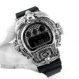 G-Shock Custom by G-BALLER | DW6900 Cross&Skull Black Diamond