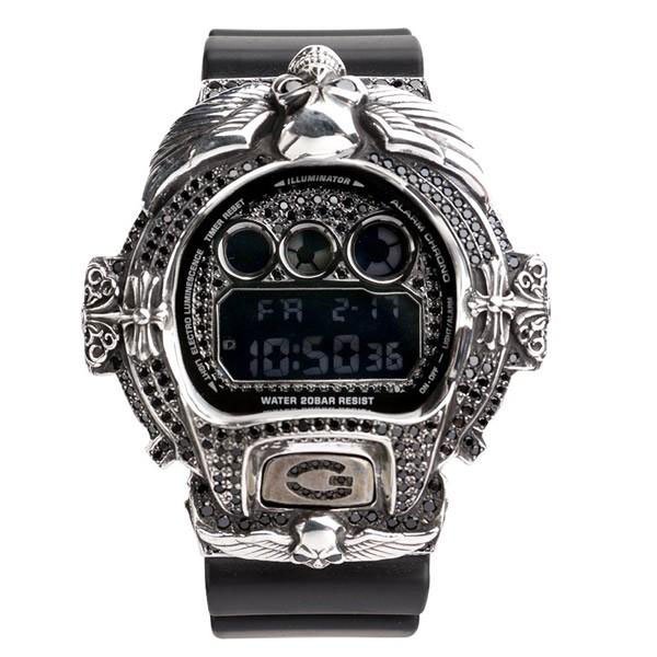 画像2: G-Shock Custom by G-BALLER | DW6900 Cross&Skull Black Diamond