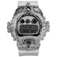 G-Shock Custom by G-BALLER | DW6900MR ChromeSkull WG Diamond