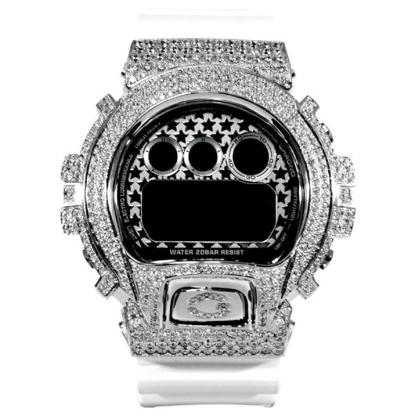 画像2: G-Shock Custom by G-BALLER | DW6900 Star Dial Rhodium Coating Diamond
