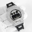 画像1: G-Shock Custom by G-BALLER | DW6900 Rhodium Coating Center Bracelet Diamond (1)