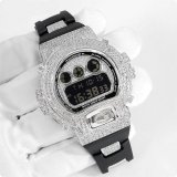 G-Shock Custom by G-BALLER | DW6900 Rhodium Coating Center Bracelet Diamond